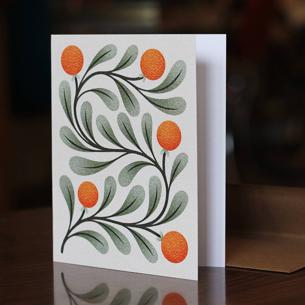 Oranges Floral Greeting Card | Everyday Card | Nature