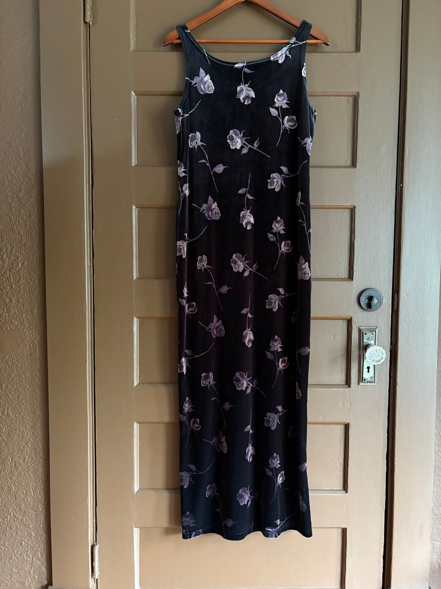 Vintage |  90's Velvet Dress Black