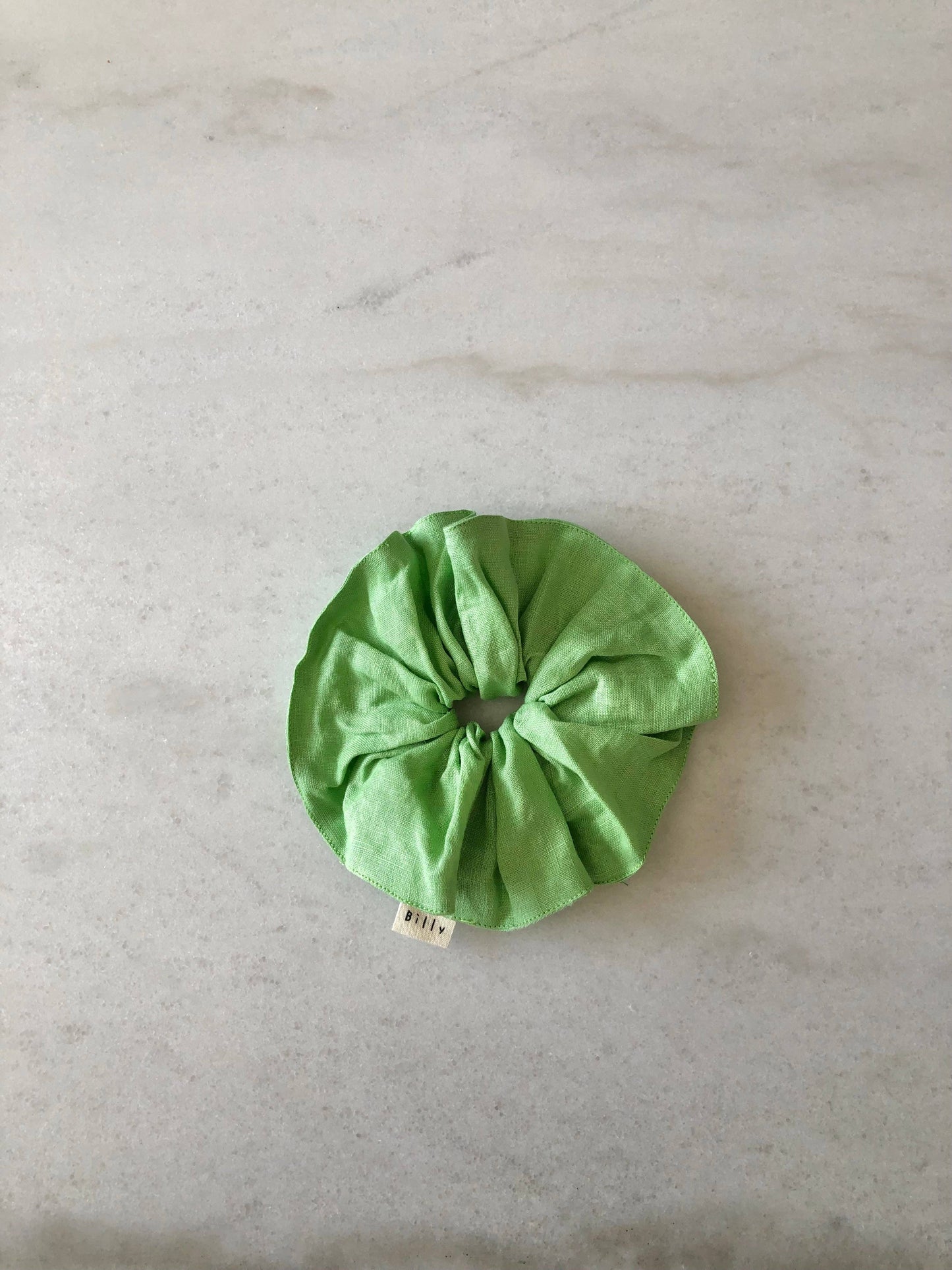 Linen Scrunchies | Apple green