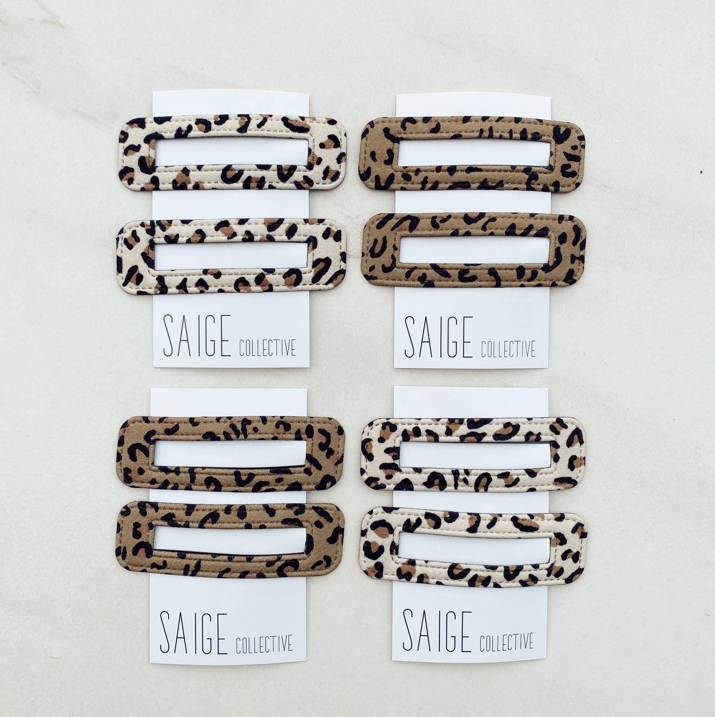 Leopard Hair Barrette - Pair