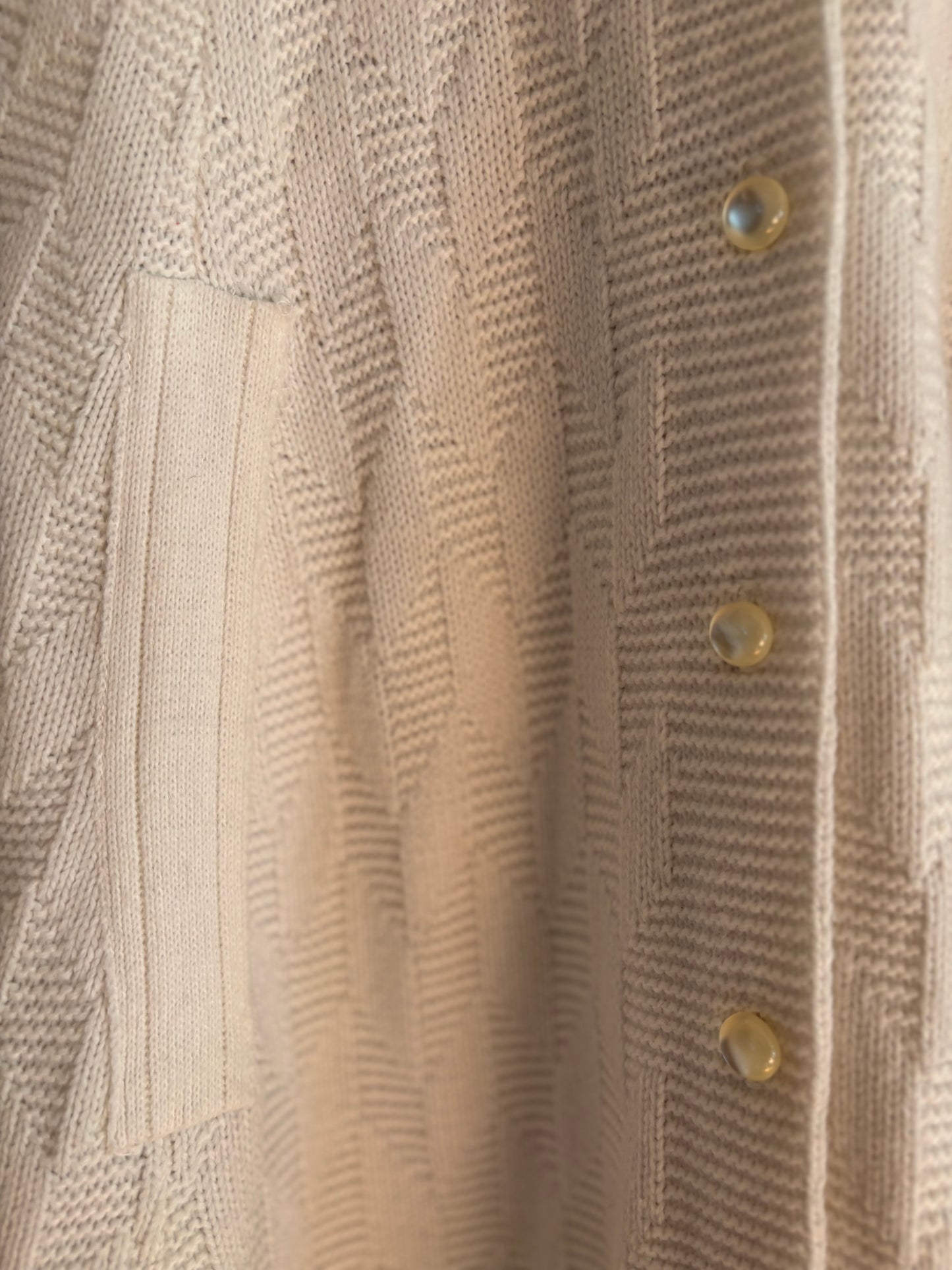 Vintage | White Knit Poncho