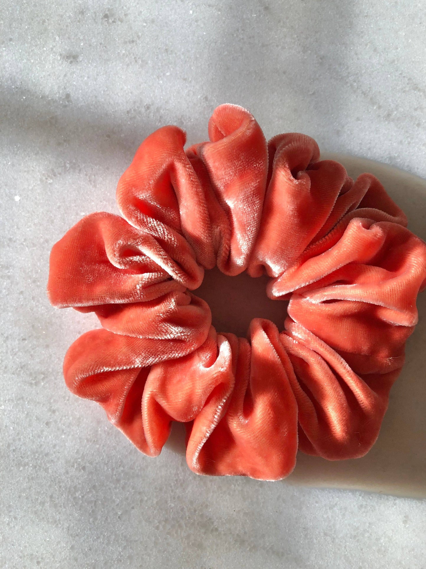 Silk Velvet Scrunchies | Peach
