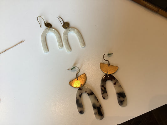 Earrings | Brass and Polymer