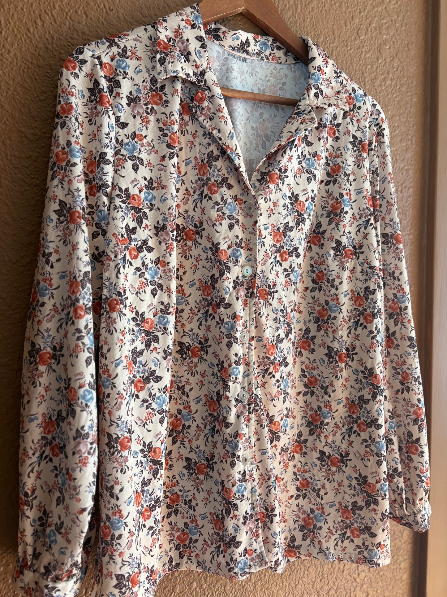 Vintage |  Fall Floral Blouse