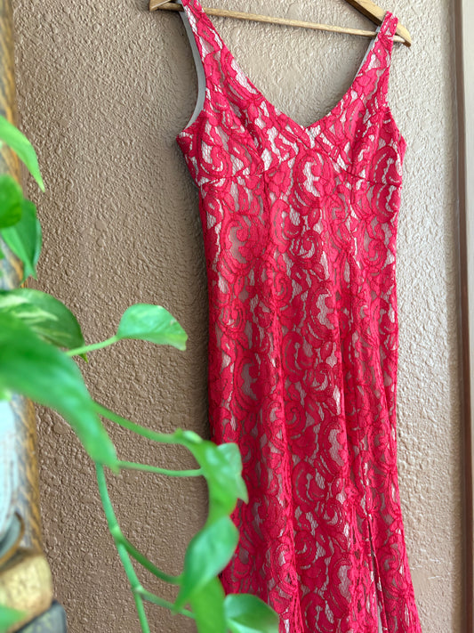 Preloved |  Red Lace Dress