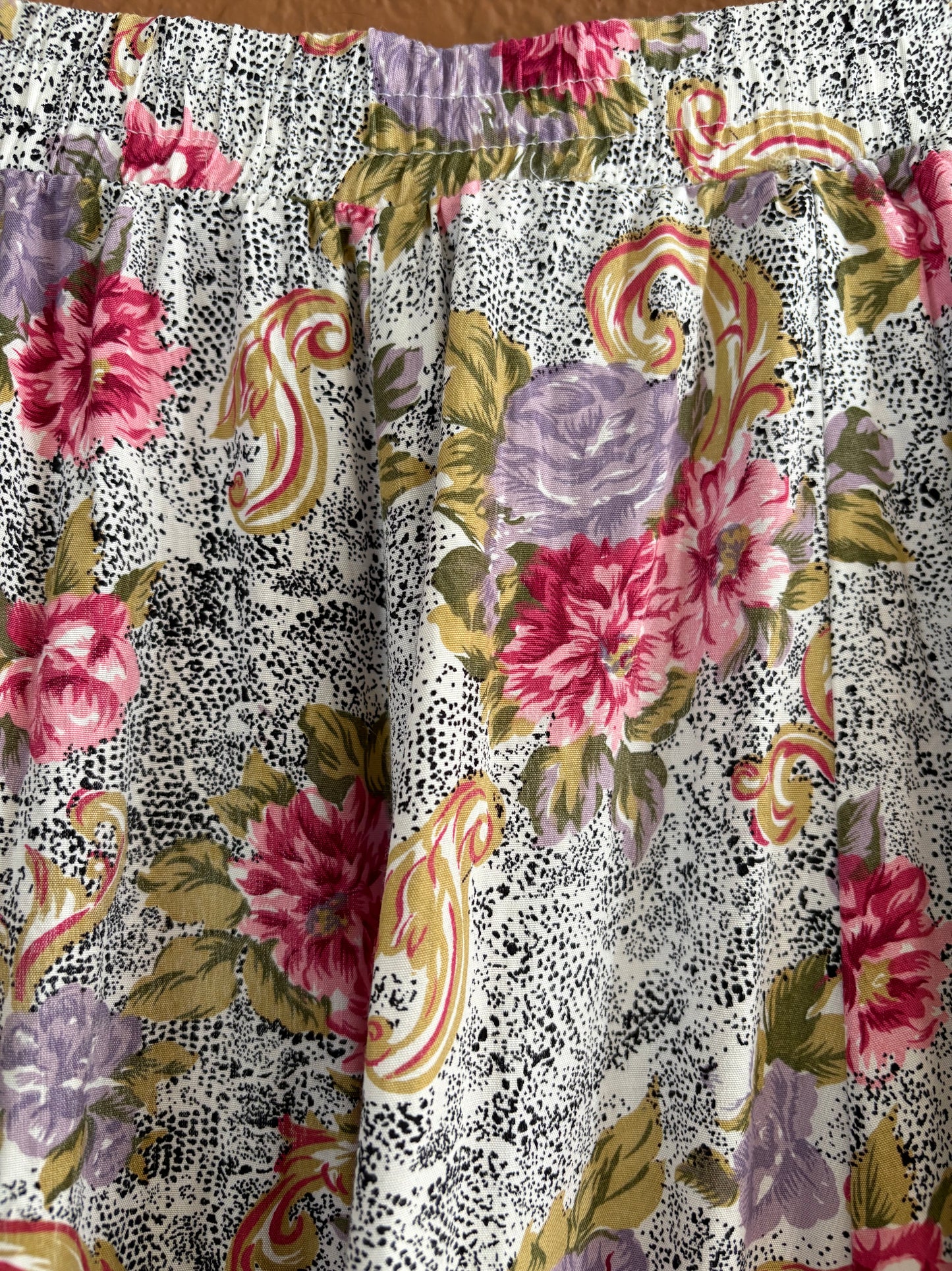 Vintage |  Floral Spotted Skirt