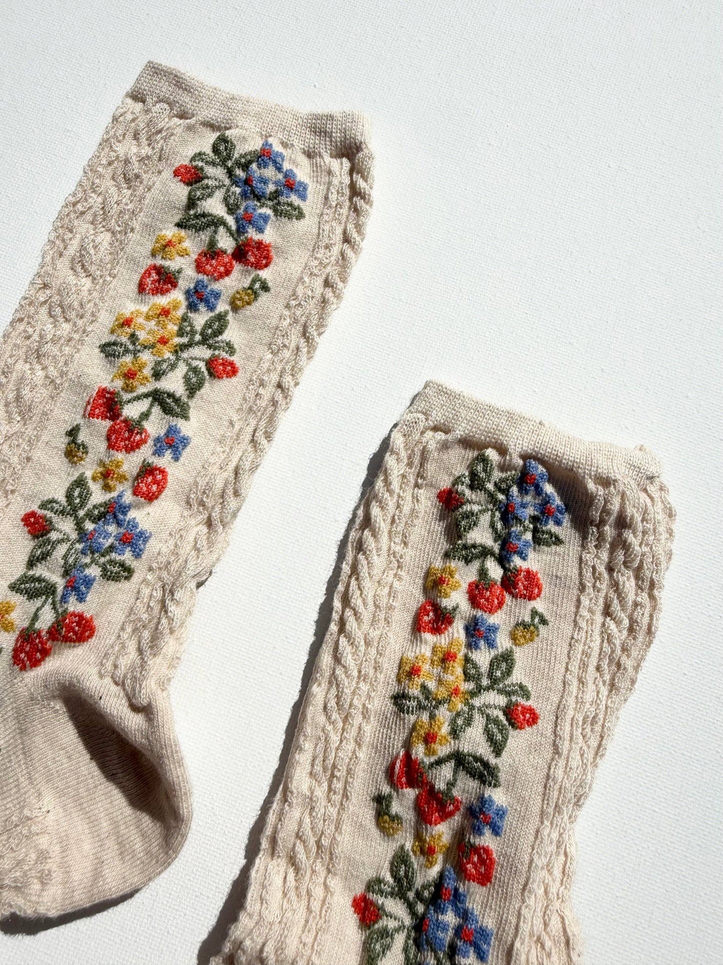 WILD STRAWBERRY SOCKS: Burgundy
