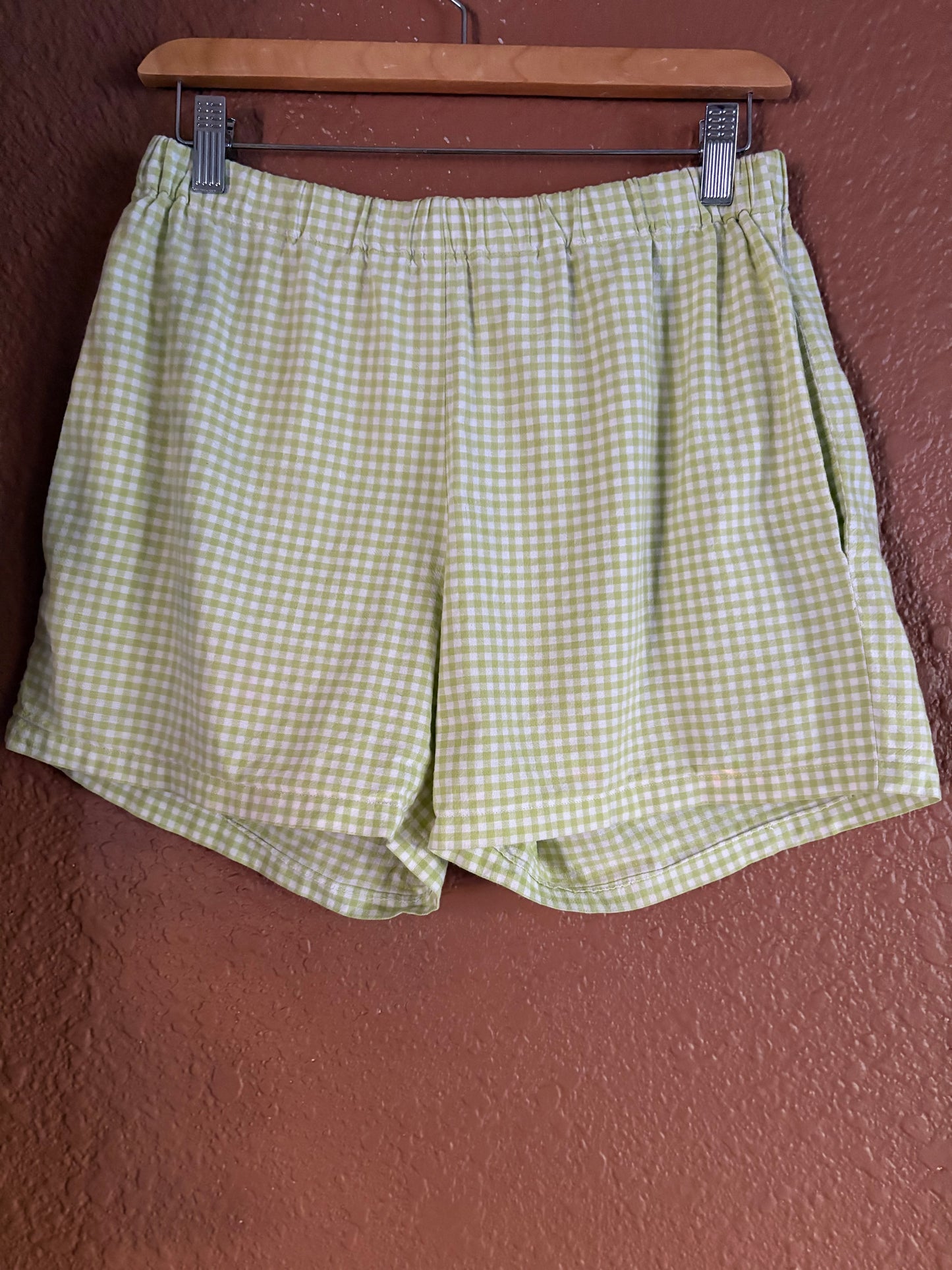Preloved | Green Gingham Shorts