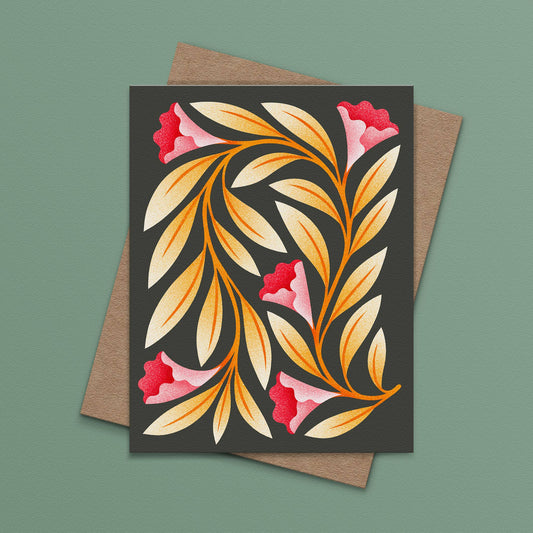 Card | Floral Pink Flowers
