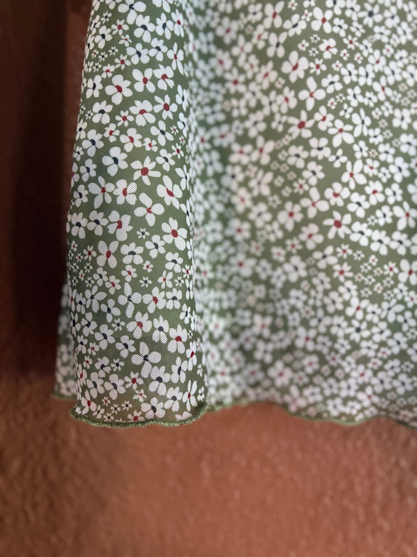 Preloved | Green Flower Skirt