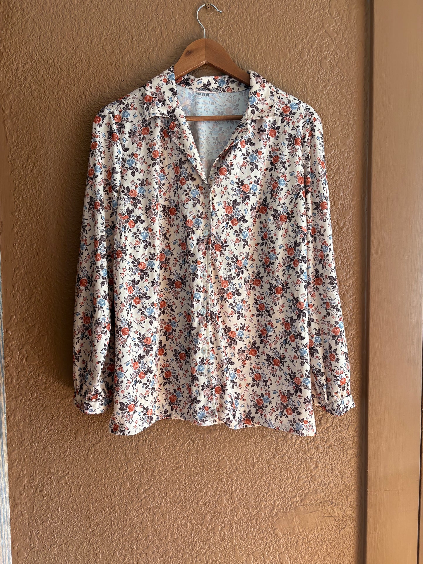 Vintage |  Fall Floral Blouse