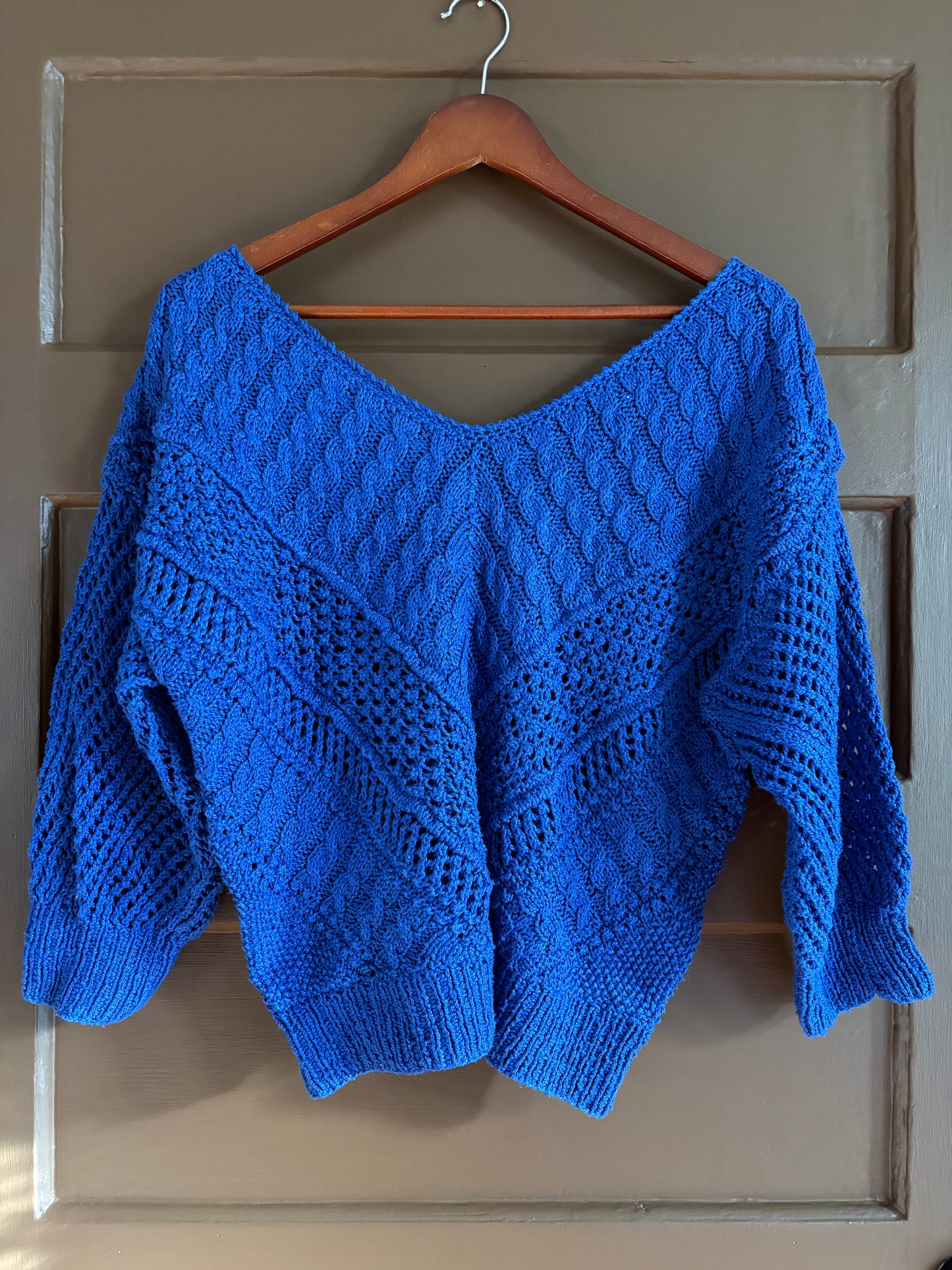 Vintage |  Blue Knit Top