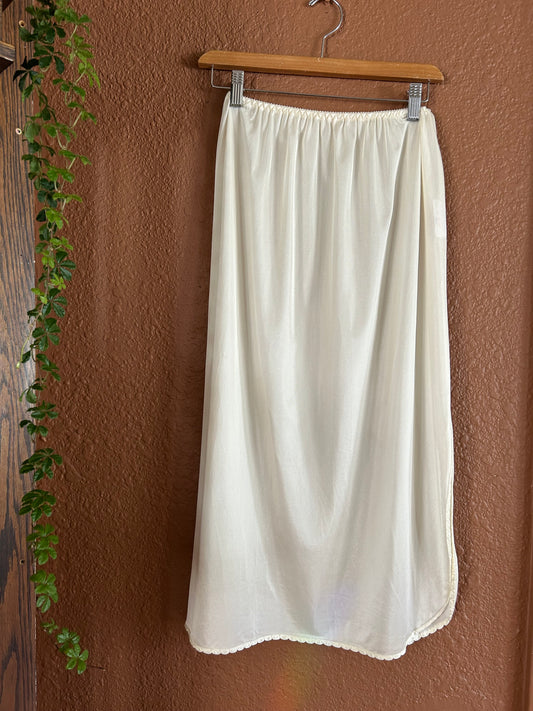 Vintage |  Cream Slip Skirt
