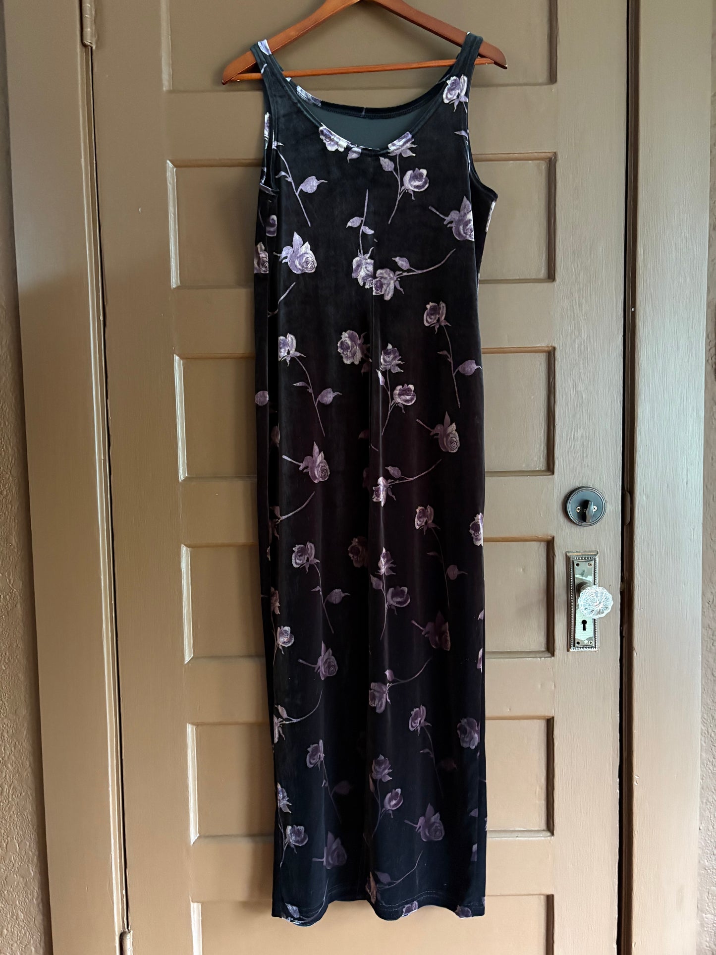 Vintage |  90's Velvet Dress Black