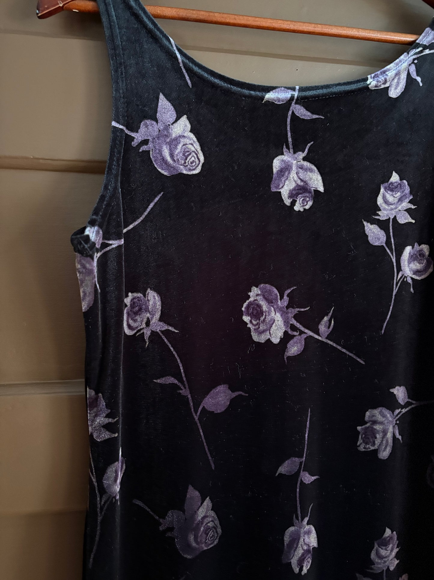 Vintage |  90's Velvet Dress Black