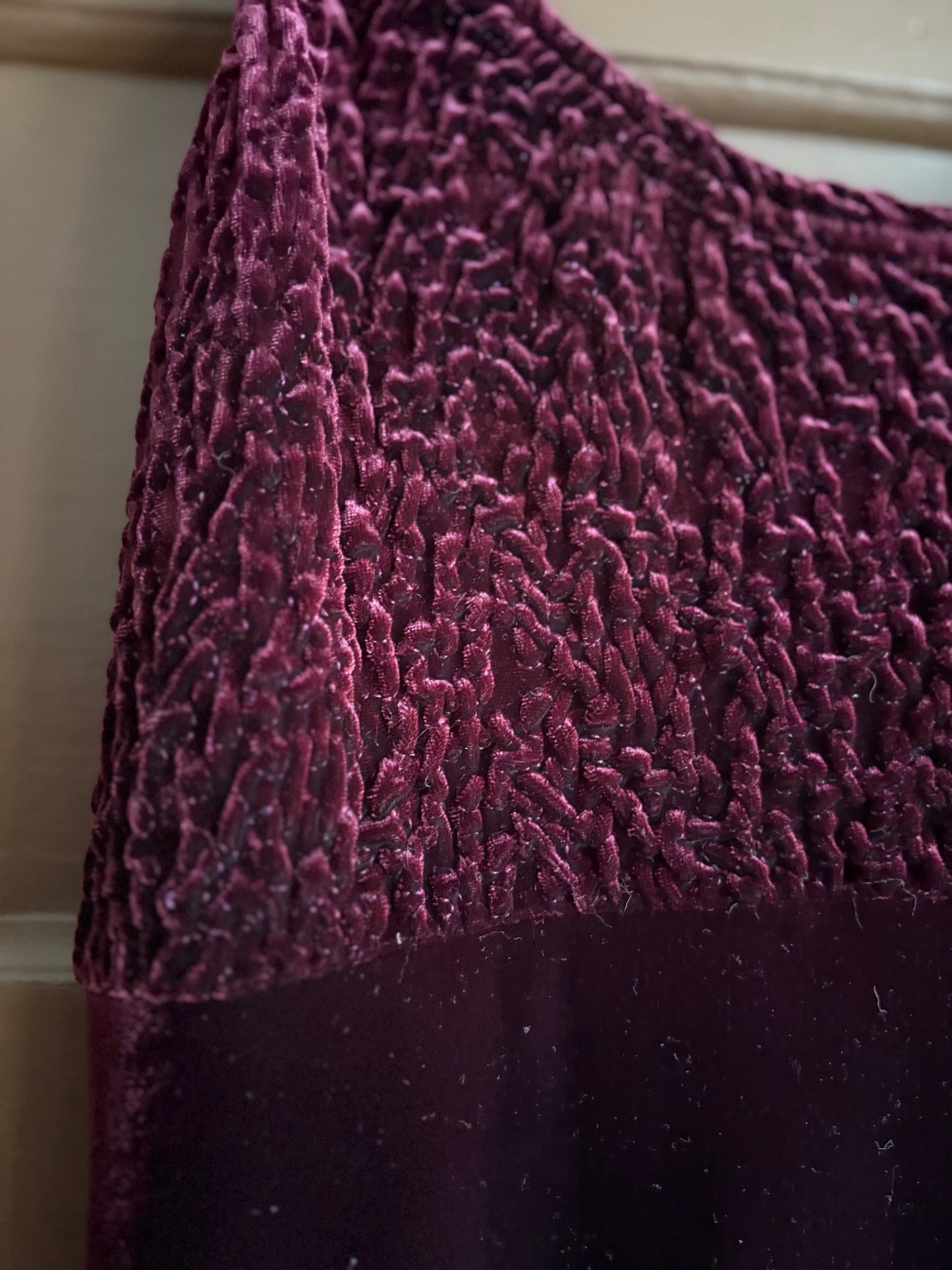 Vintage |  90's Velvet Dress Burgundy