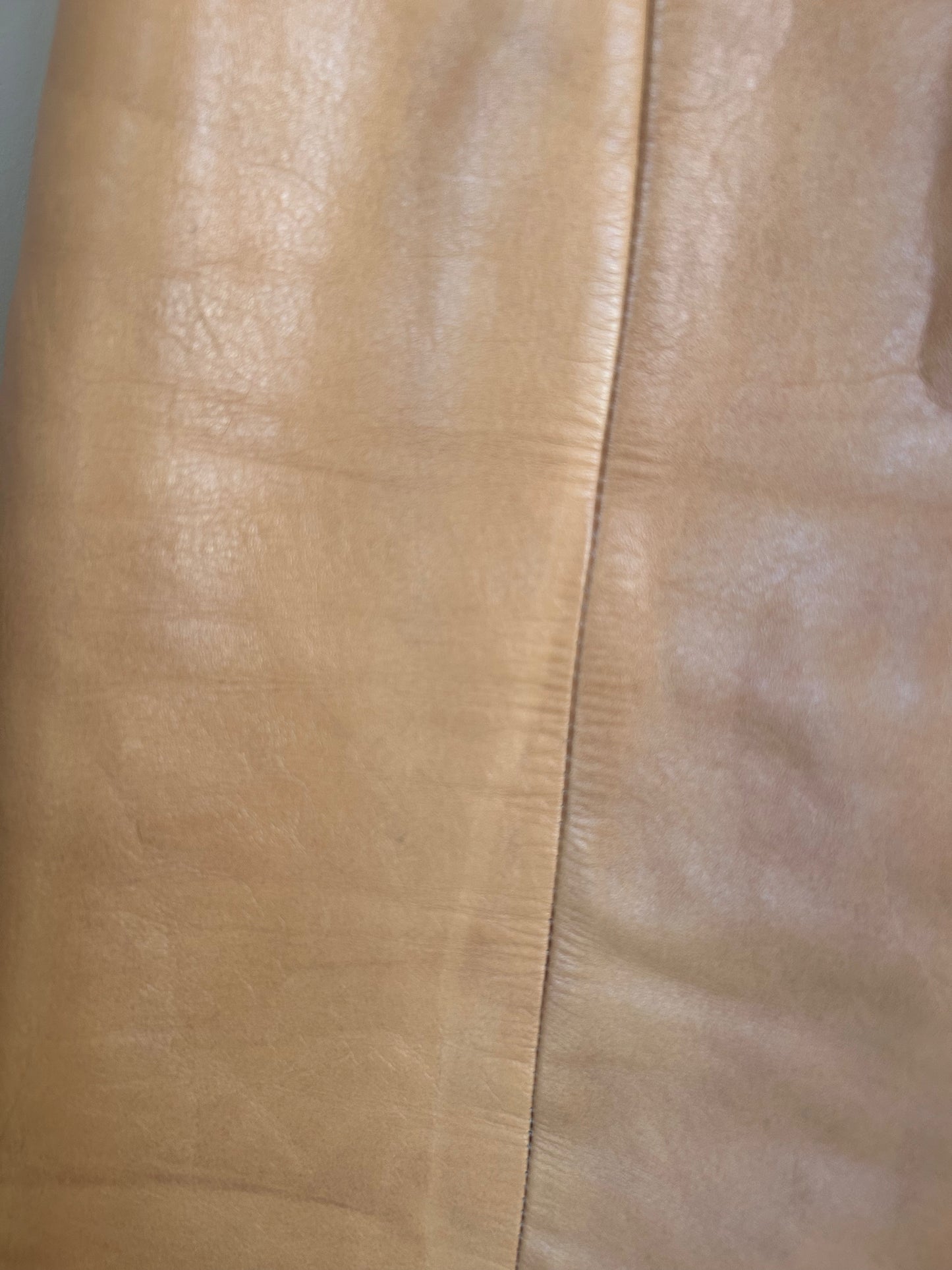 Vintage | Camel Leather Skirt