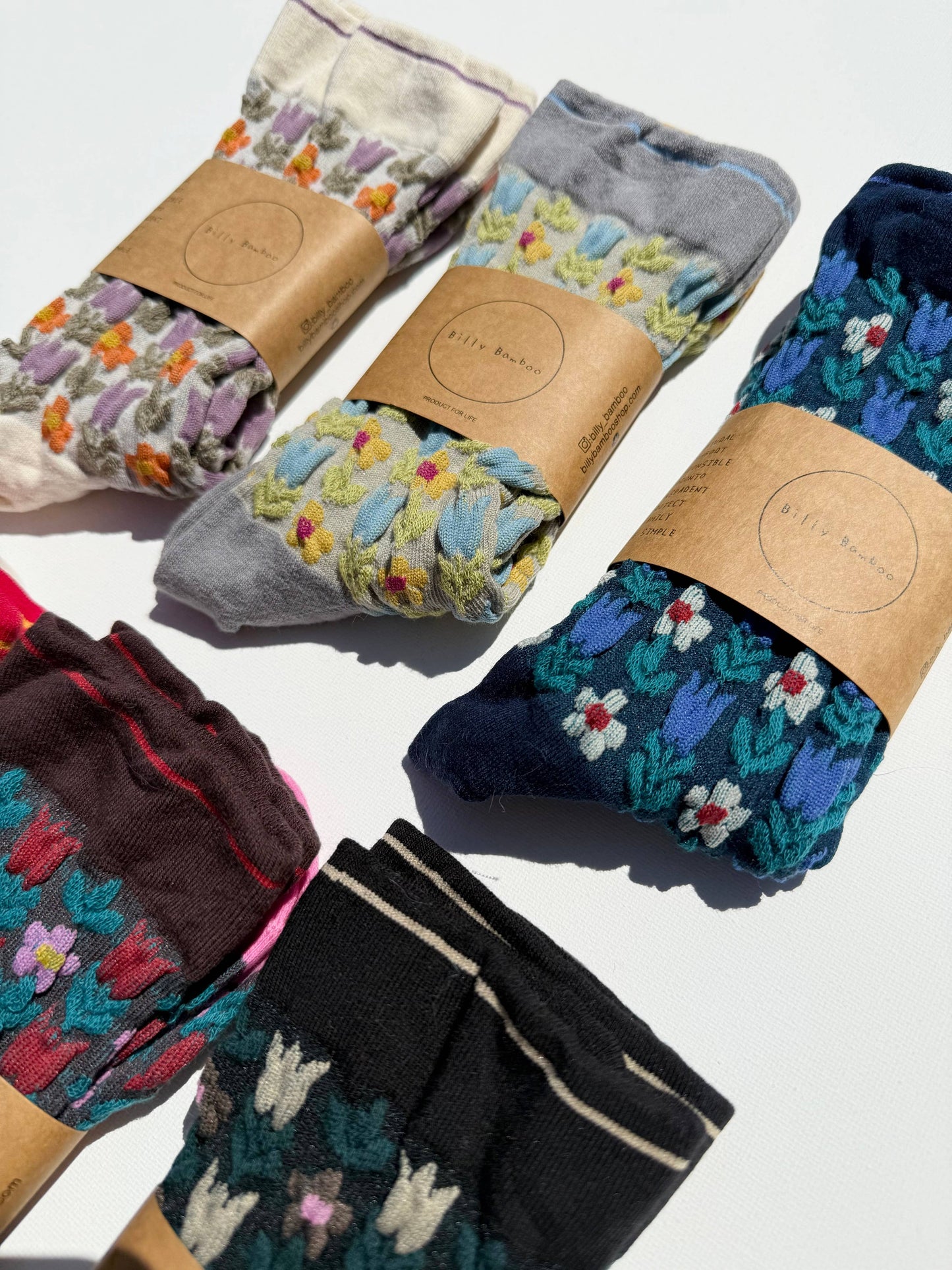 Socks | Tulips Gray