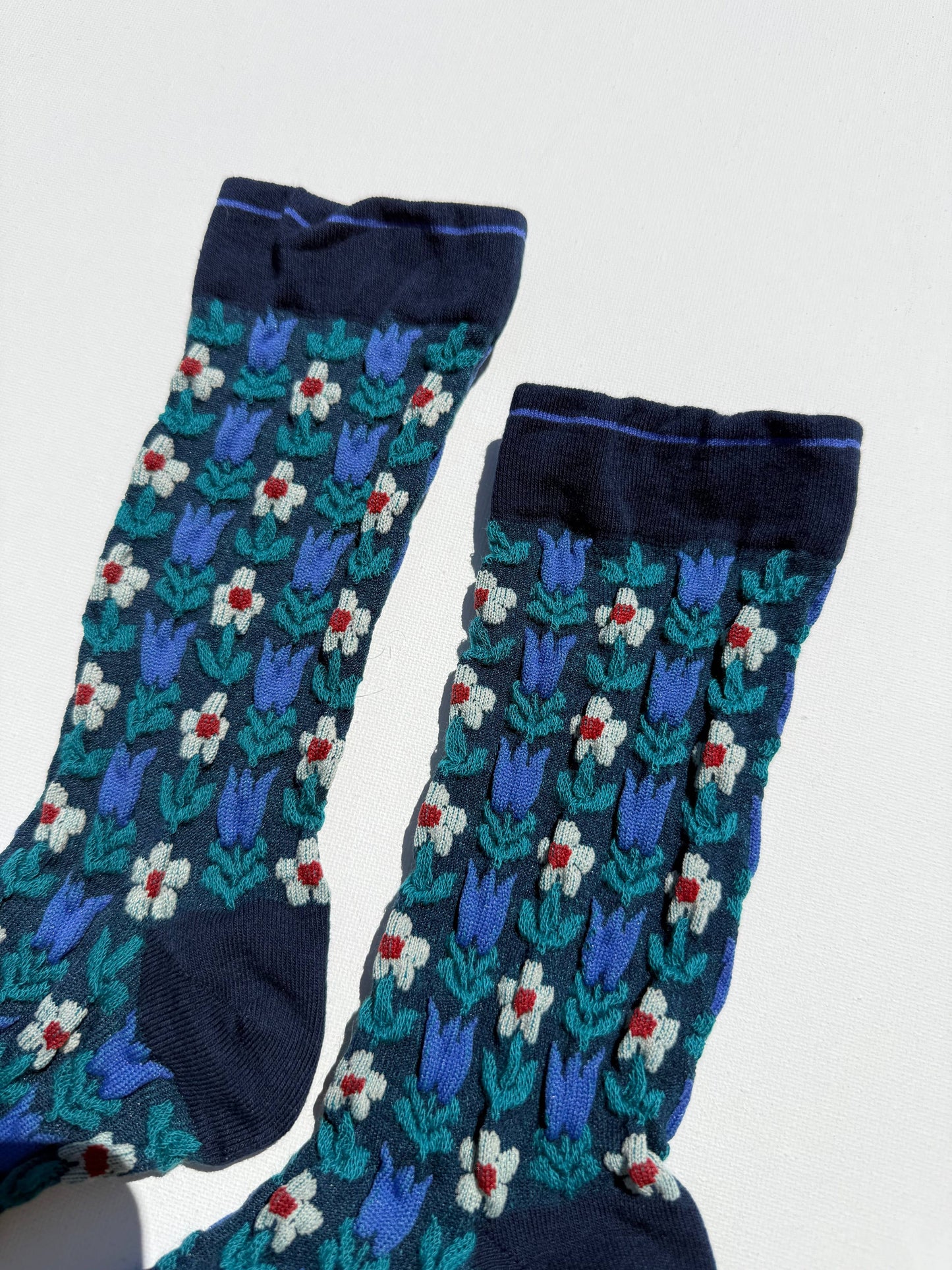 Socks | Tulips Navy