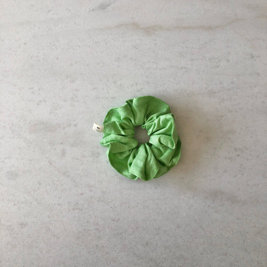 Linen Scrunchies | Apple green