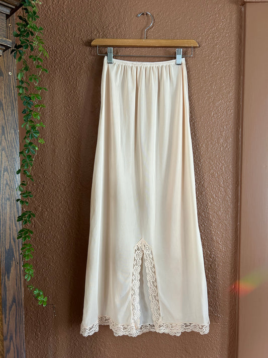 Vintage |  Taupe Slip Skirt