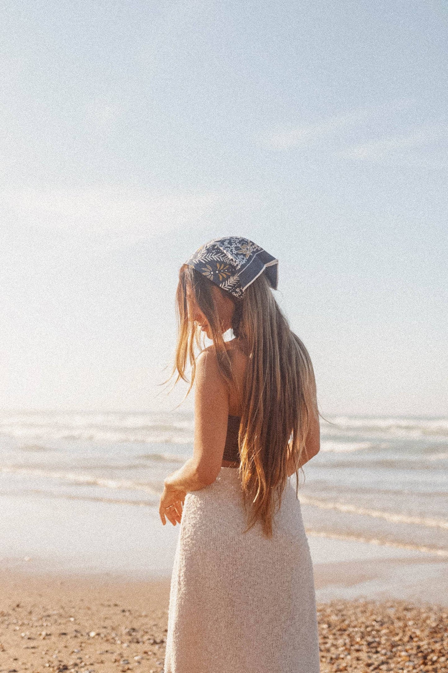 Boho Cotton Handmade Bandana Headscarf  : Rust Heritage