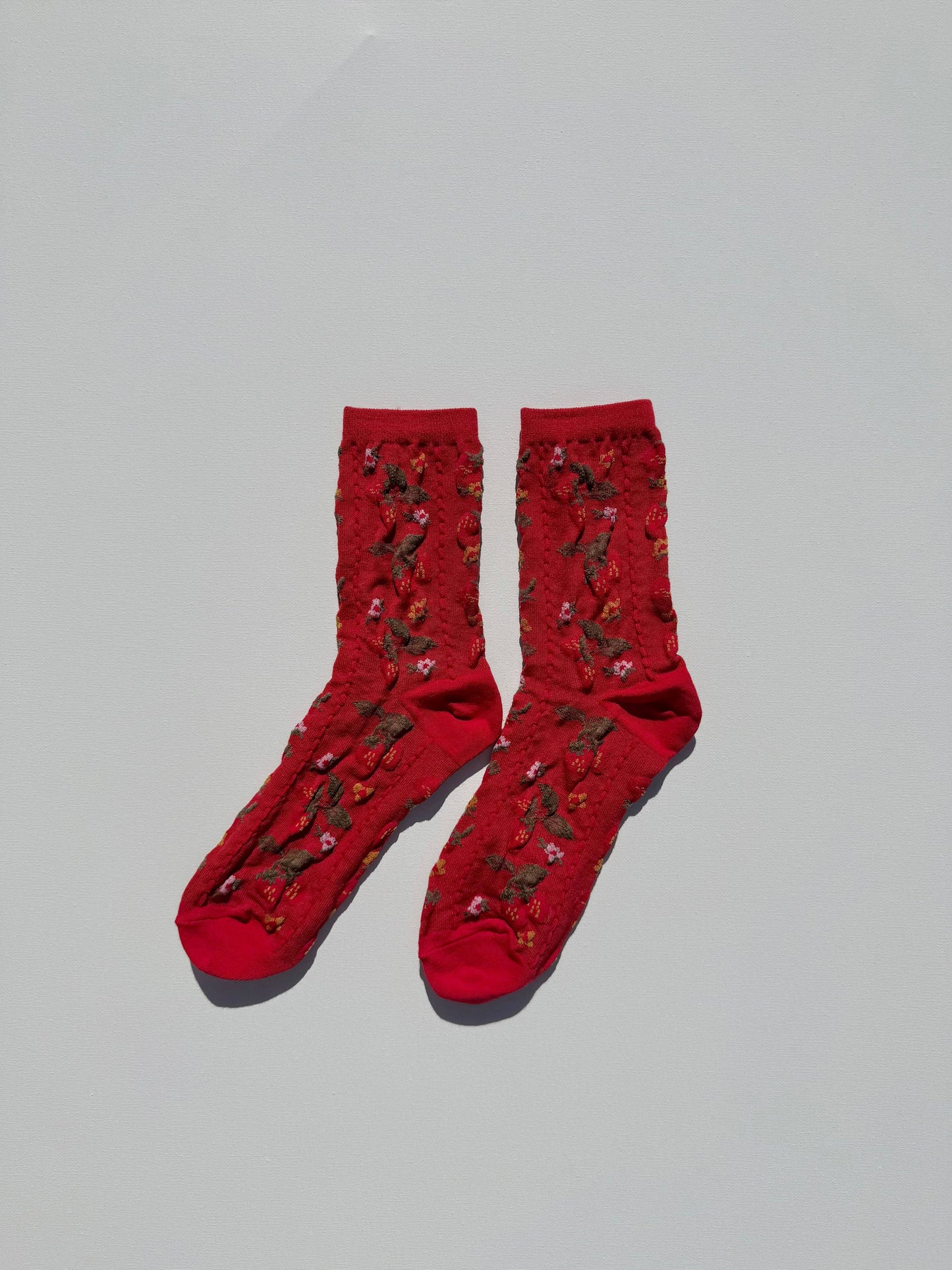 Socks | Strawberries Red coral