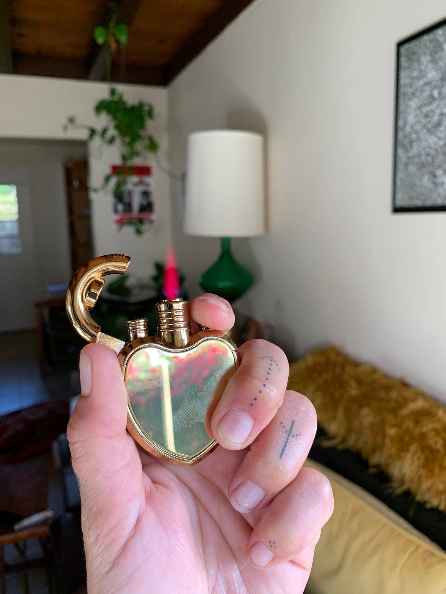 Heart Shaped Lighter: Gold