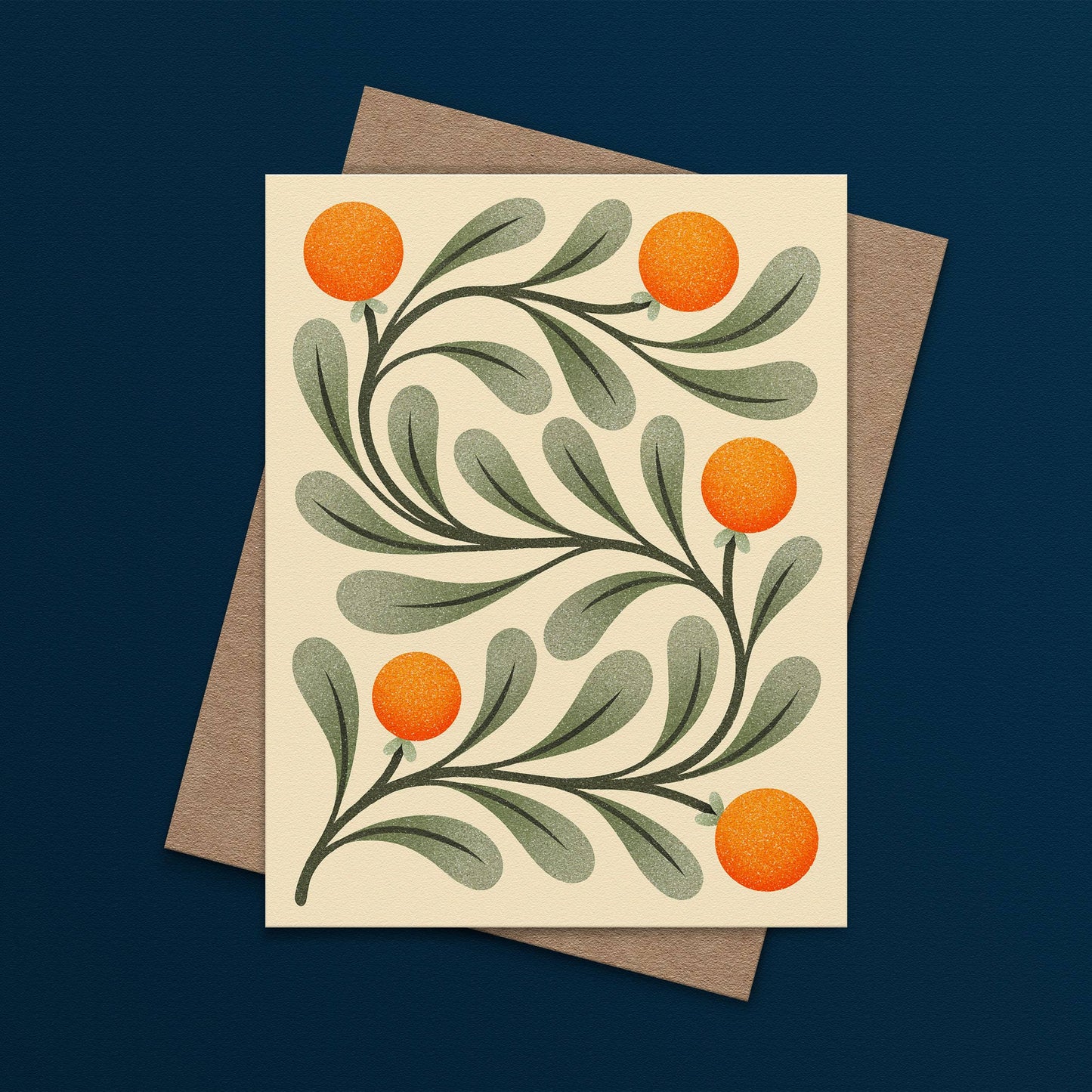 Oranges Floral Greeting Card | Everyday Card | Nature