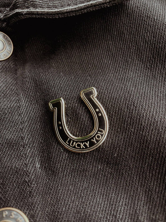 Enamel Pin - Lucky You Horseshoe