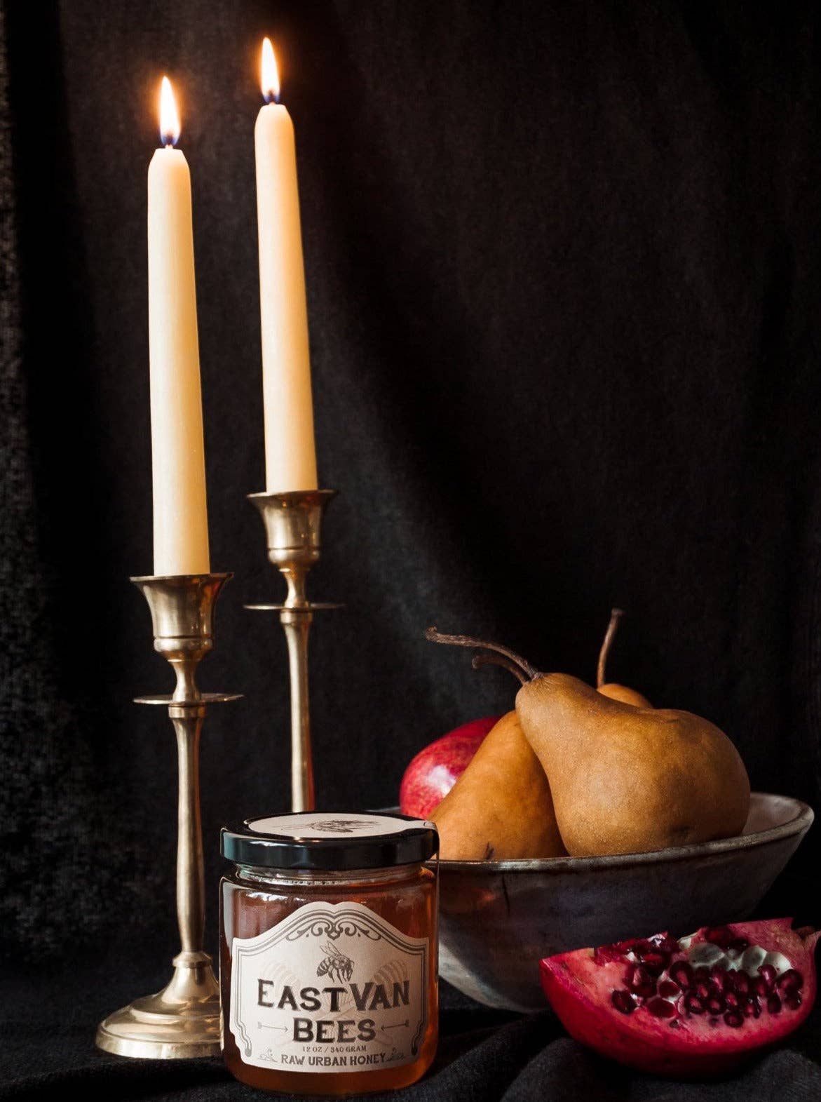 Hand-dipped beeswax taper Candles- 8"/9"/10"/11 - 1 Pair: 8"