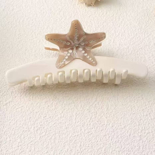 Claw Clip | White Starfish