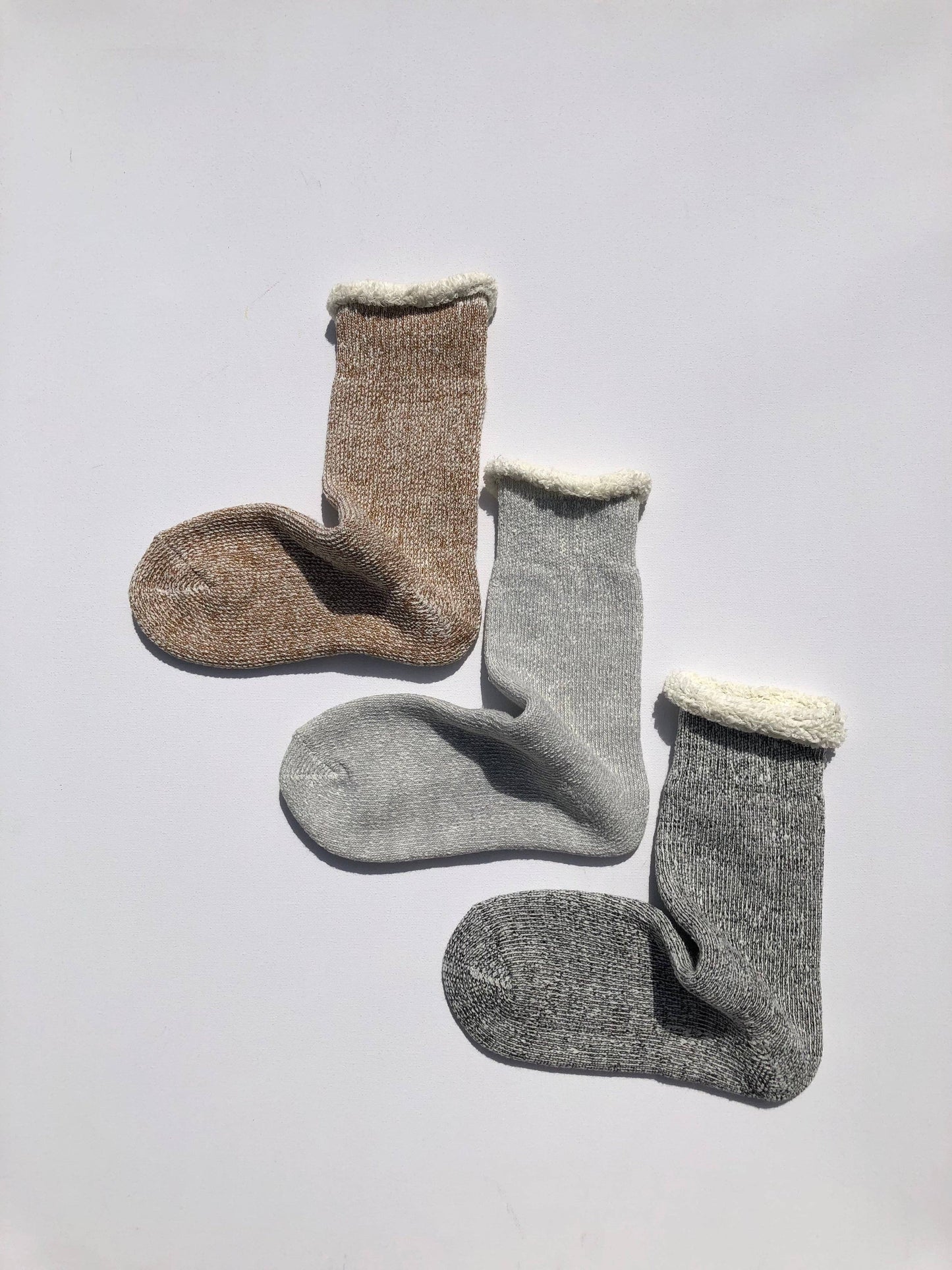 SUPER TERRY LOOP SOCKS: Rock / Women’s 7.5 - 10.5, Men’s 7 - 11.5