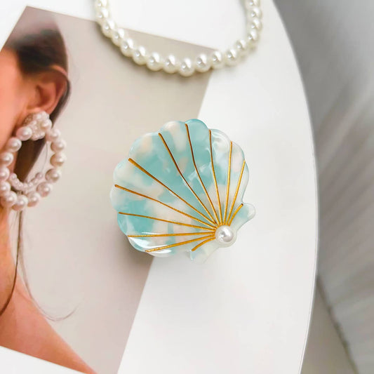Hair Claw Clip | Shell Sky Blue