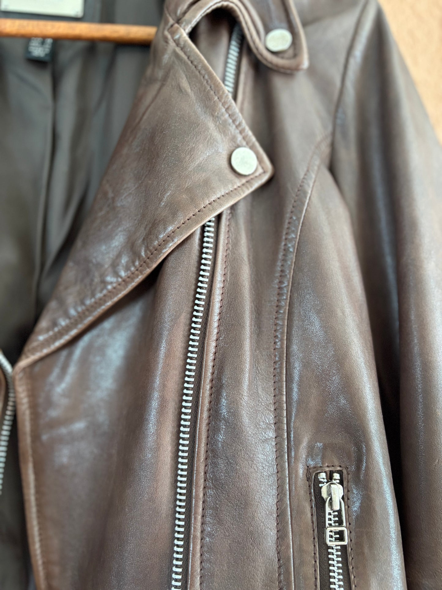 Preloved Leather |  Brown Biker