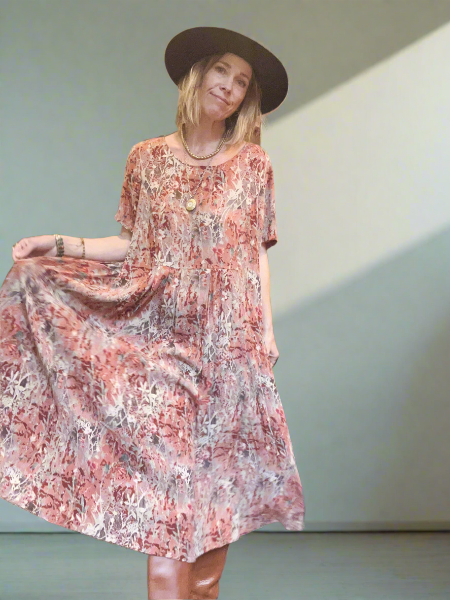 Vintage  |  Dress Fall Flowers