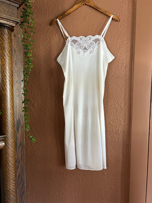 Vintage |  White Slip Dress