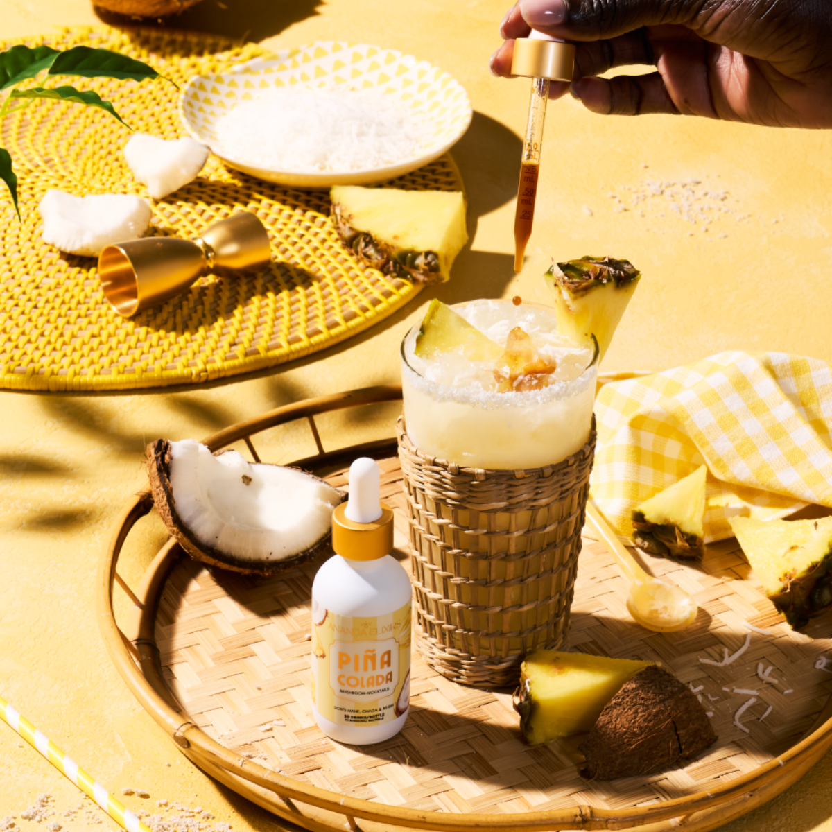 Mushroom Mocktails: Piña Colada