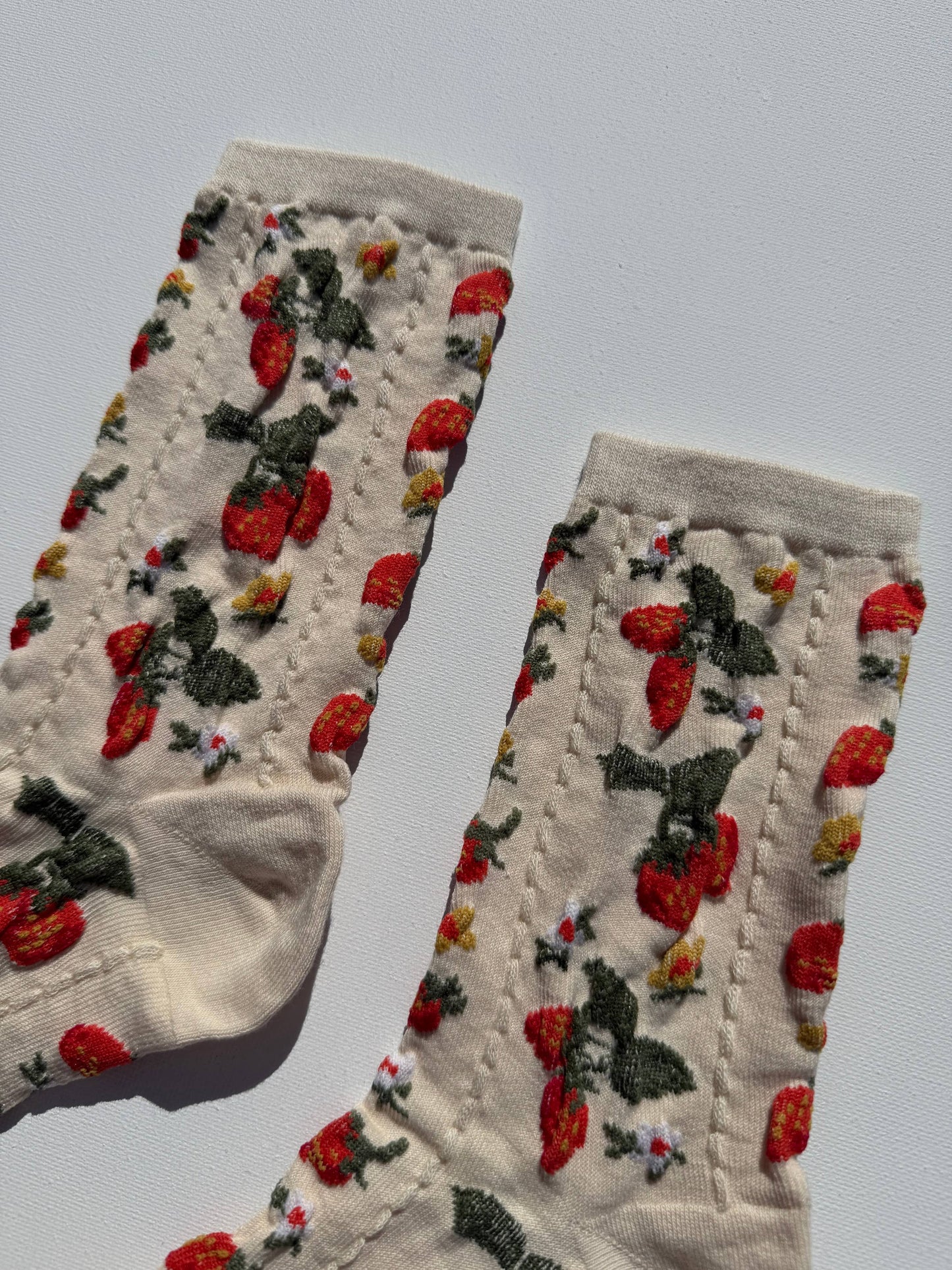 Socks | Strawberries Red coral