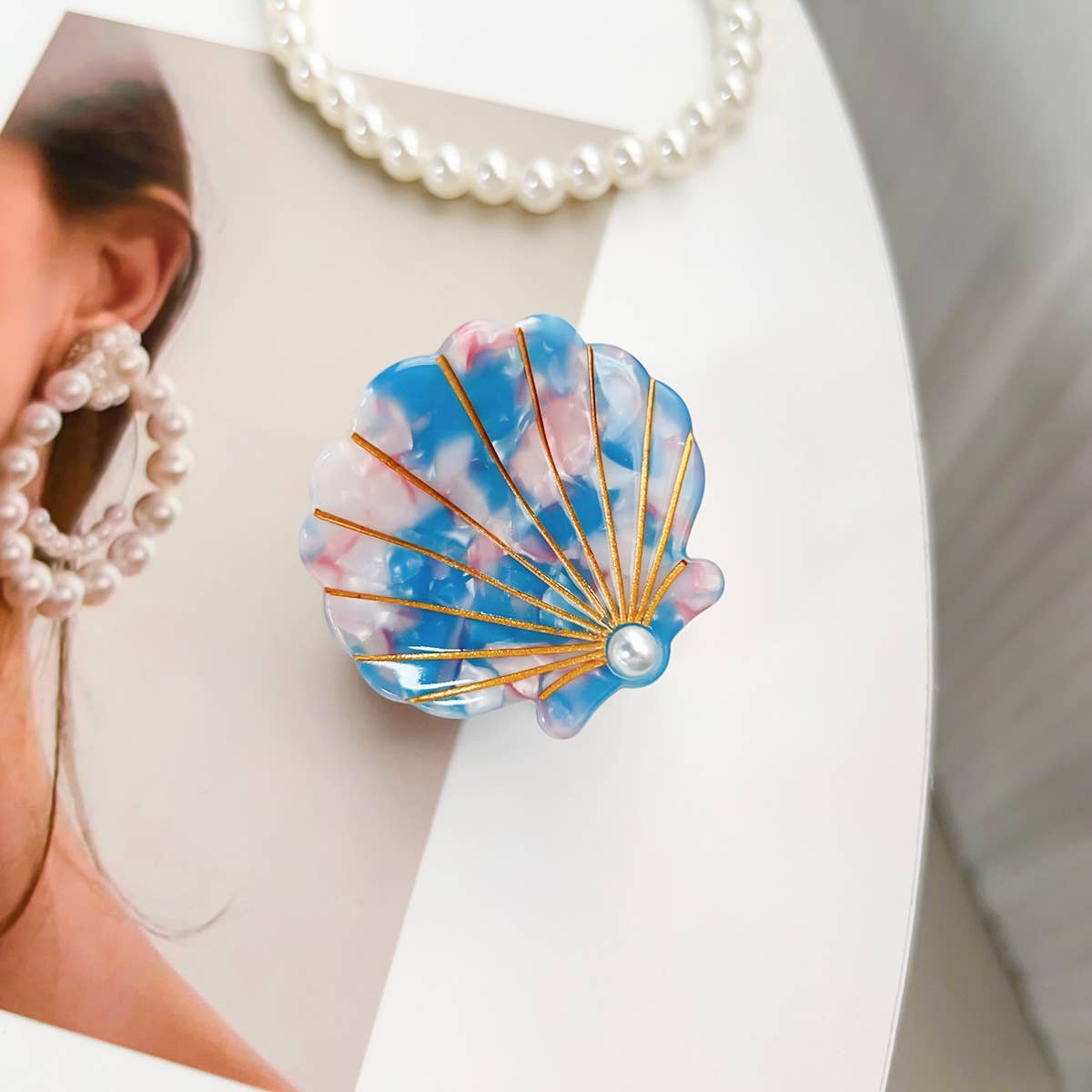 Hair Claw Clip | Shell Milk Orange