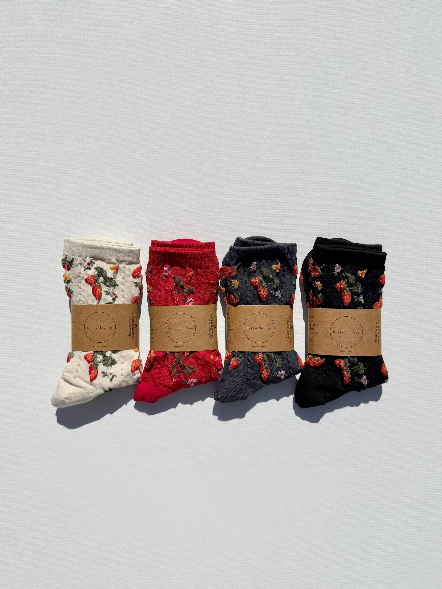 Socks | Strawberries Red coral