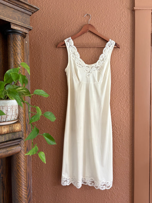 Vintage |  Slip Dress Ivory