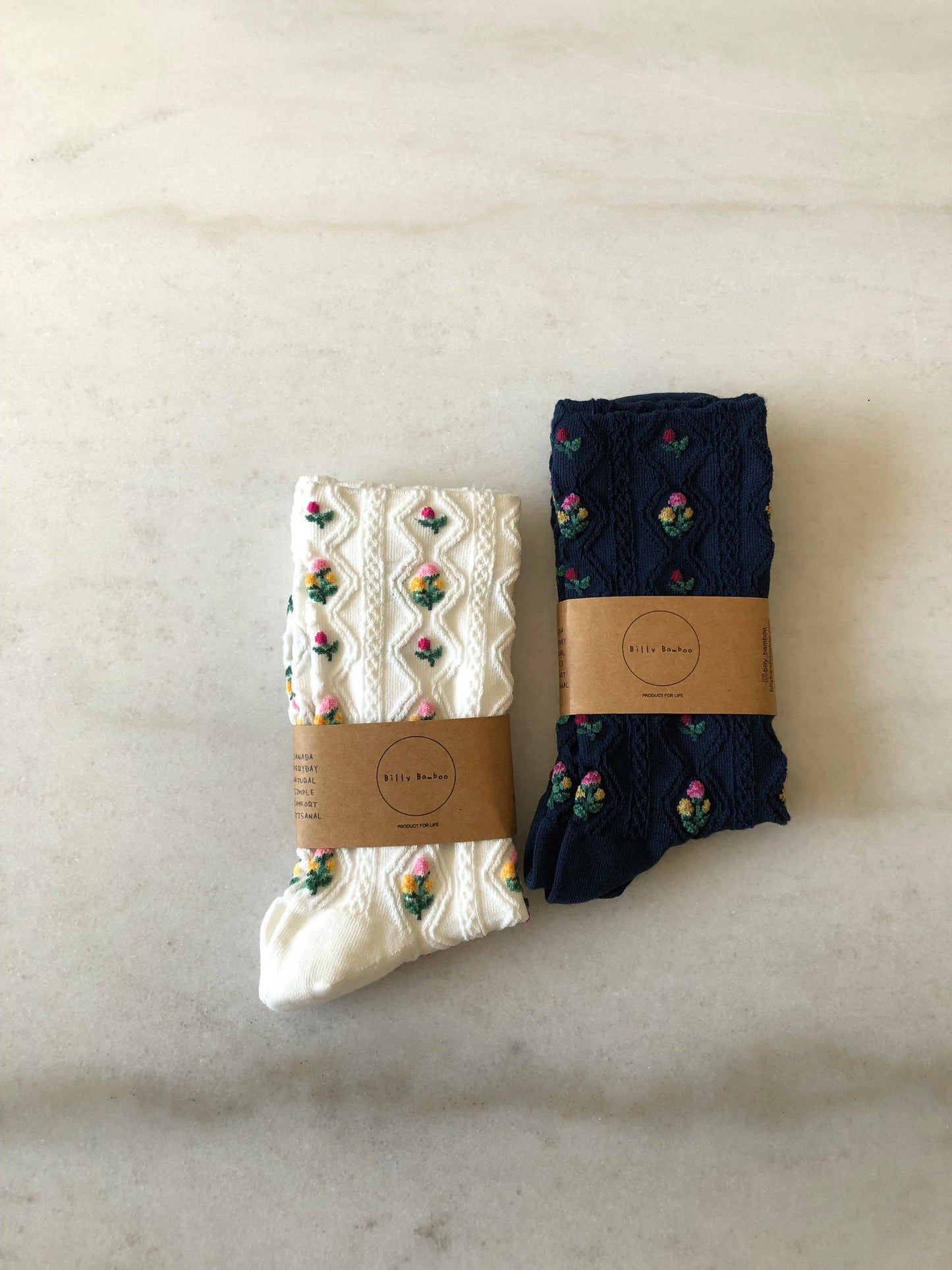 Socks | Rose Garden White