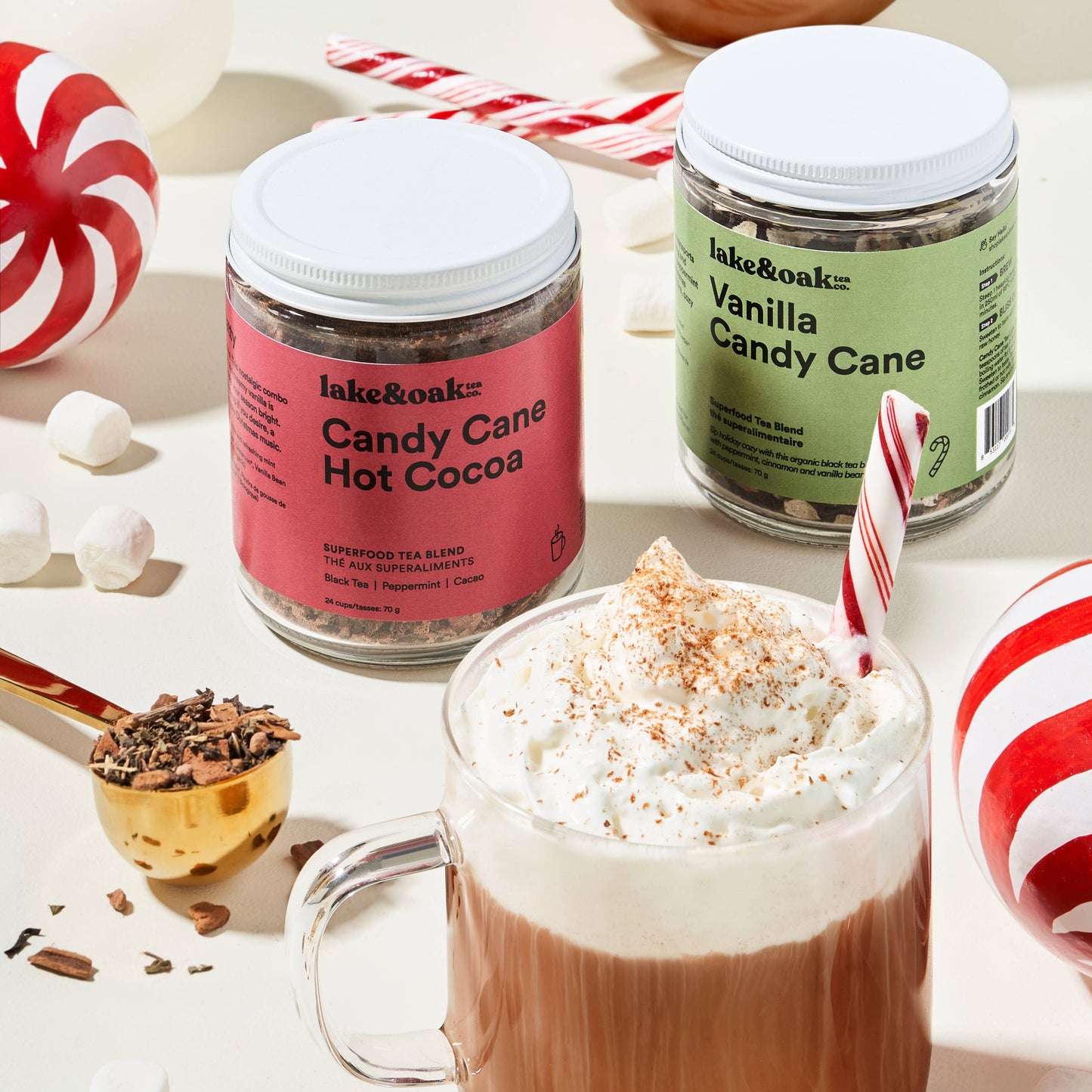 Candy Cane Hot Cocoa - Superfood Tea Blend