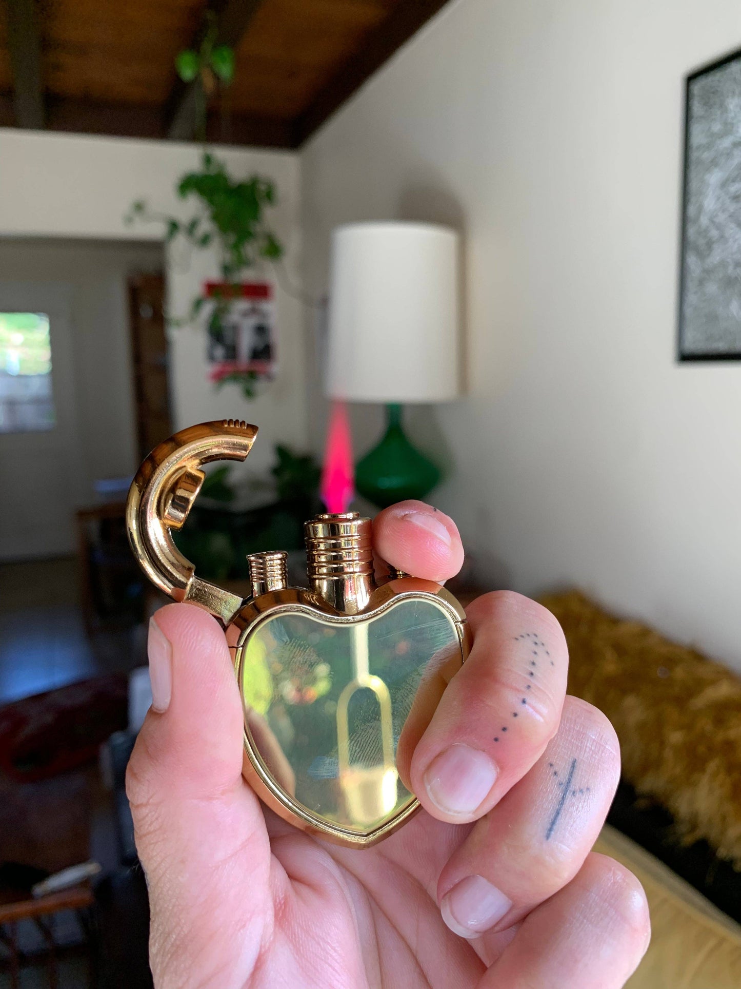 Heart Shaped Lighter: Gold