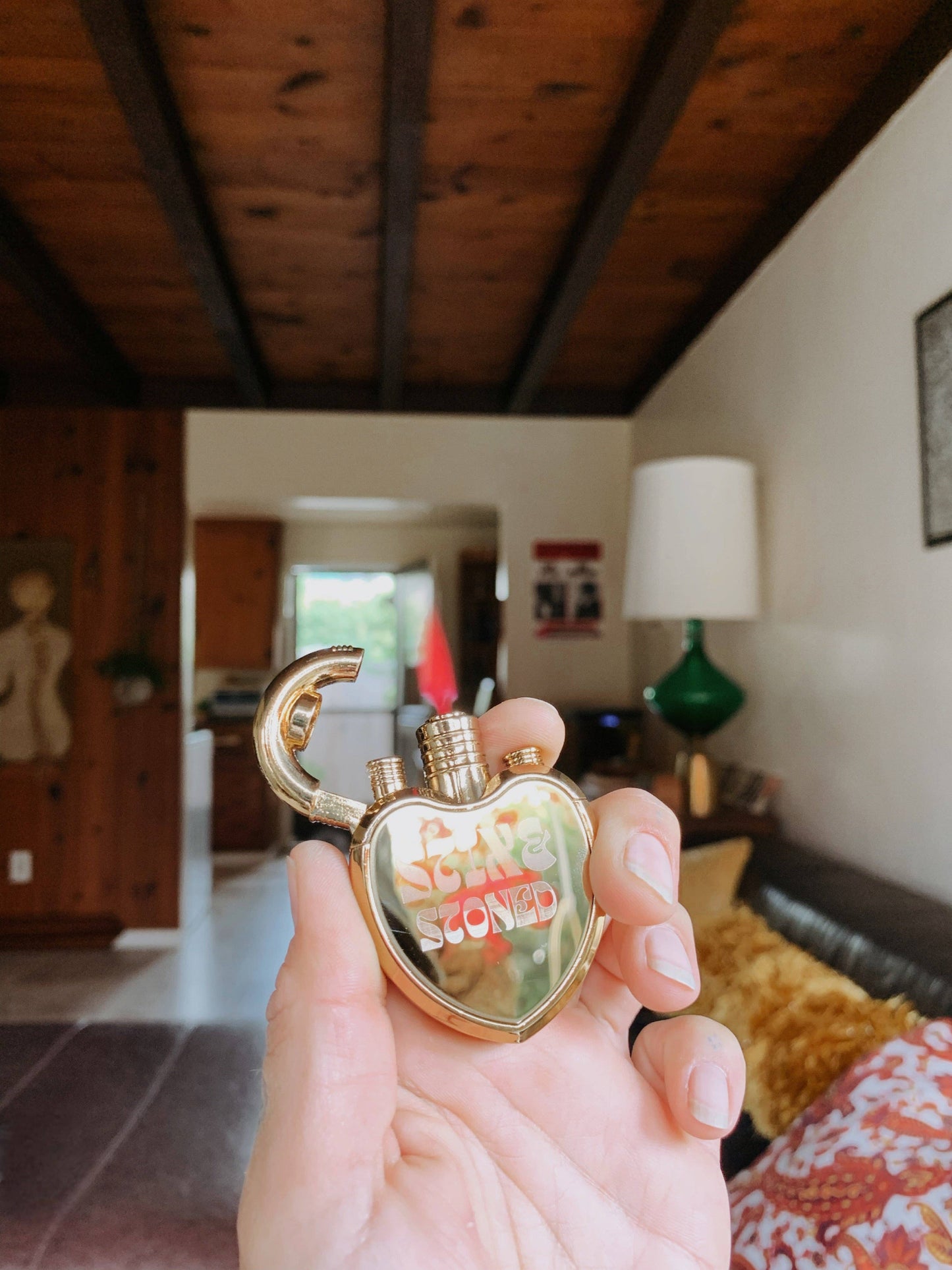 Heart Shaped Lighter: Gold