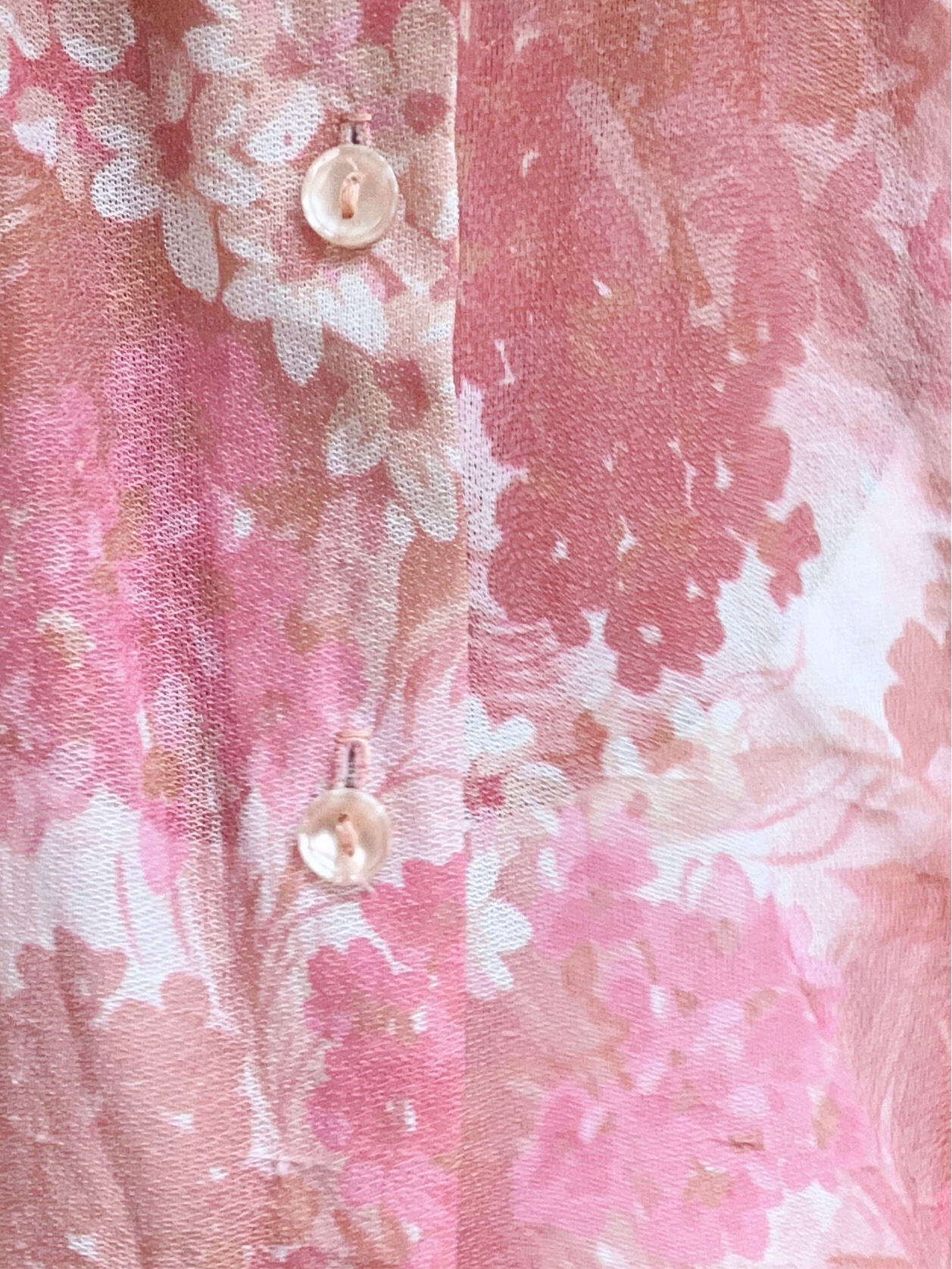 Vintage  |  Pink Floral Blouse