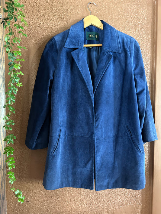 Vintage |  Blue Suede Blazer