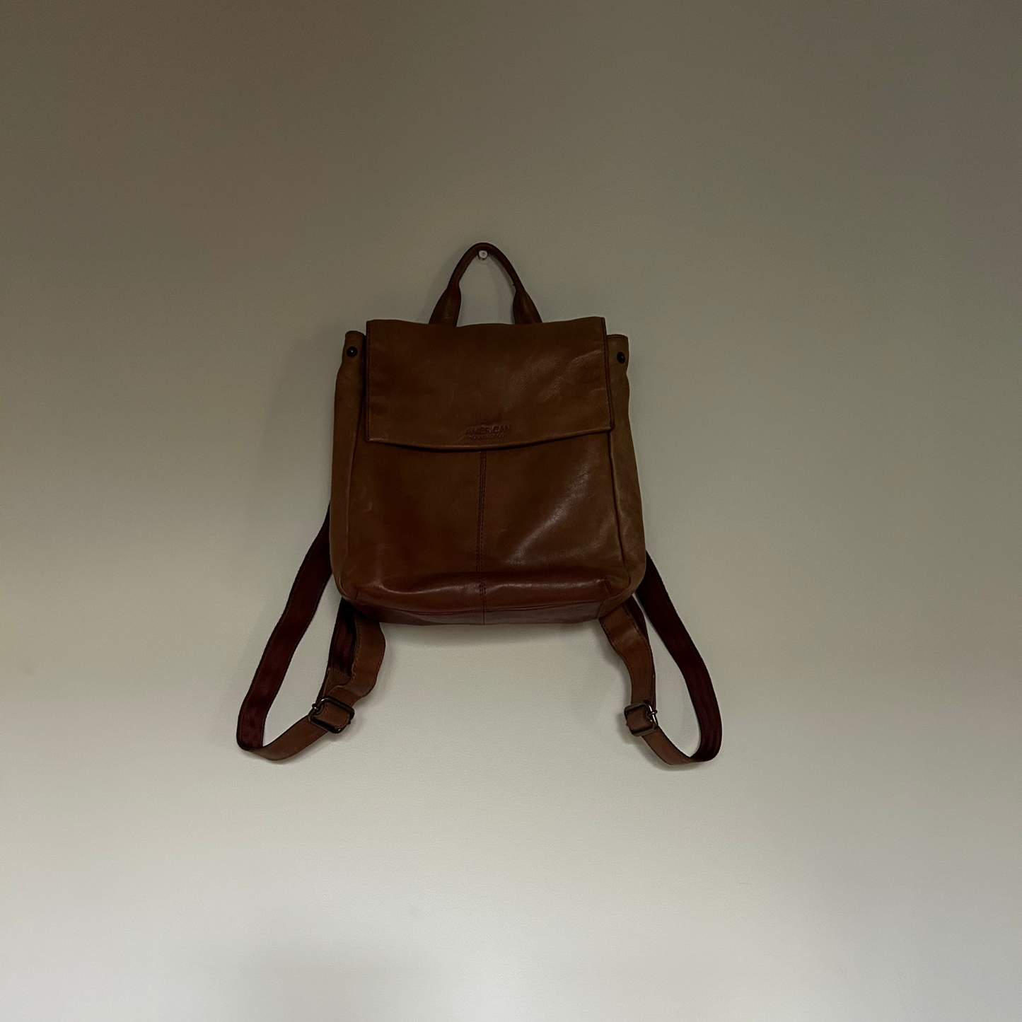 Preloved | Leather Backpack Purse