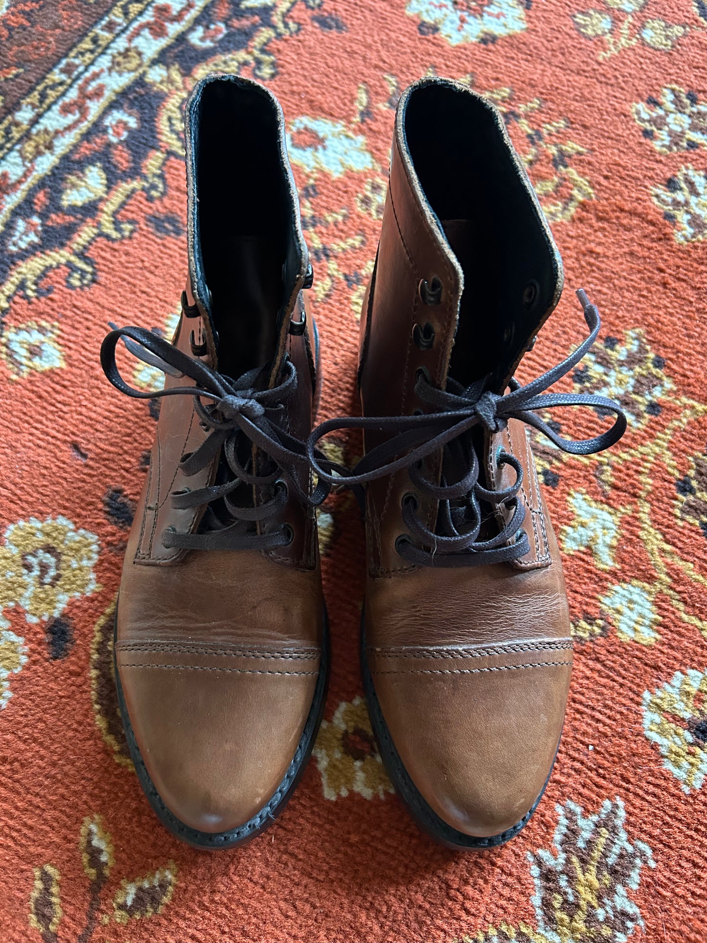 Preloved | Leather Boots Whiskey